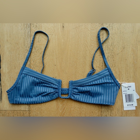 L*Space Blue Ribbed Bikini Set - Picture 2 of 7